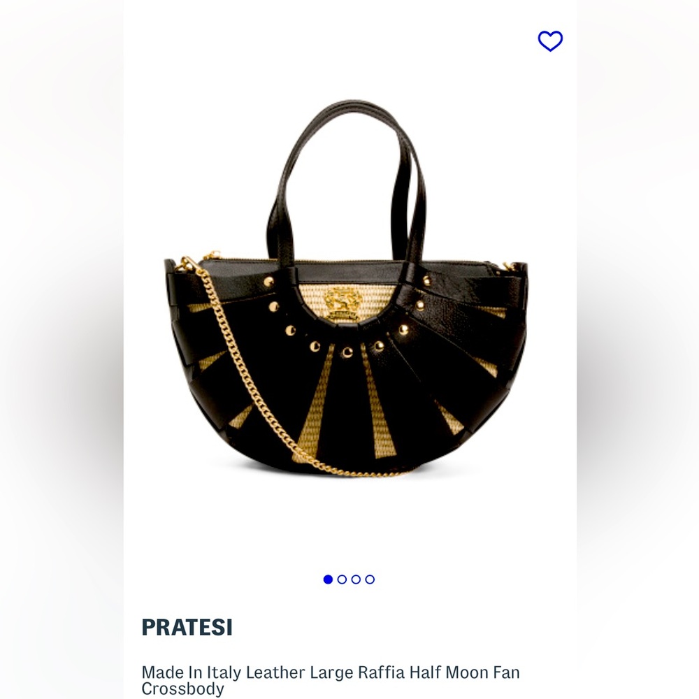 Pratesi straw and leather bag